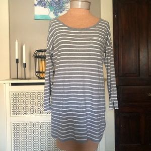 Gap striped tunic length long sleeve top